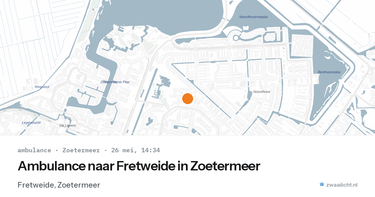 Ambulance naar Fretweide in Zoetermeer — 26 mei 2026