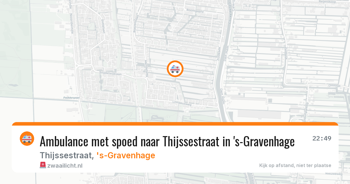 Ambulance met spoed naar Thijssestraat in 's-Gravenhage — 24 mrt 2026