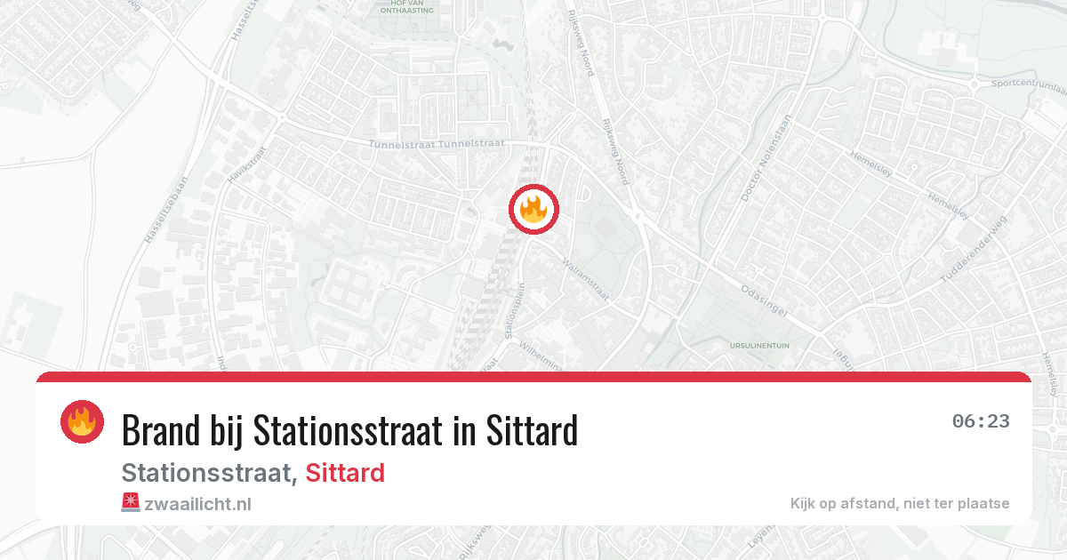 Brand bij Stationsstraat in Sittard — 13 mei 2026