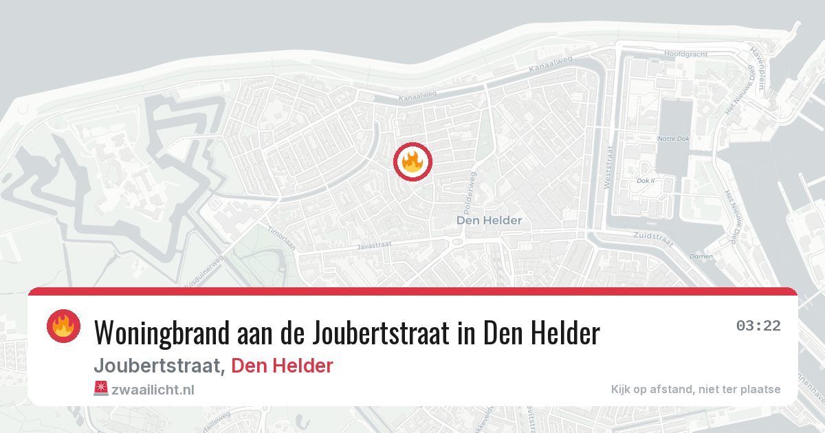 Woningbrand aan de Joubertstraat in Den Helder — 23 jul 2026