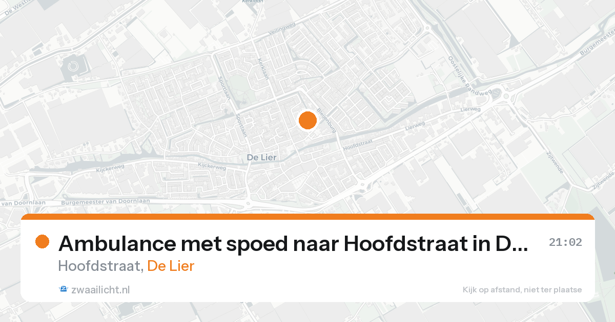 Ambulance met spoed naar Hoofdstraat in De Lier — 15 aug 2026