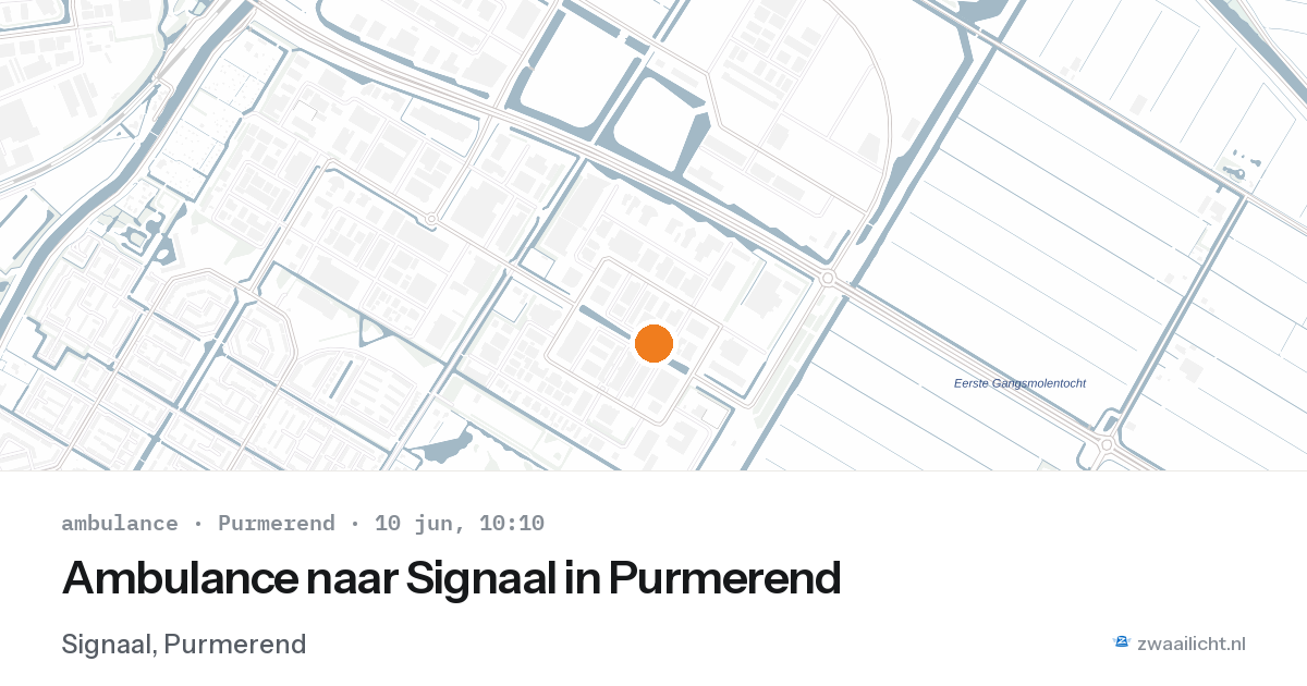 Ambulance naar Signaal in Purmerend — 10 jun 2026
