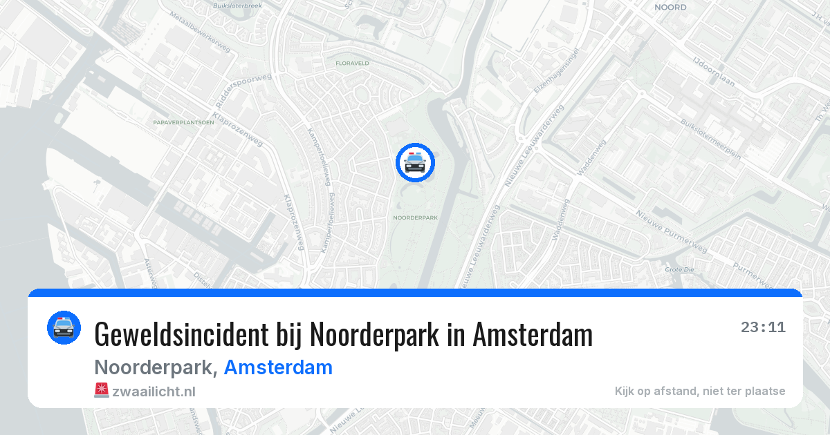 Geweldsincident bij Noorderpark in Amsterdam — 5 jun 2026