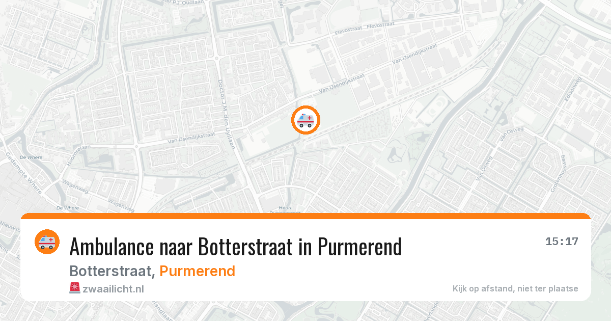 Ambulance naar Botterstraat in Purmerend — 22 jun 2026