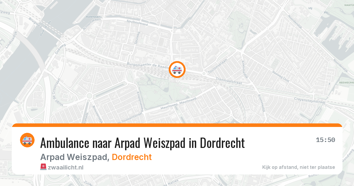 Ambulance naar Arpad Weiszpad in Dordrecht — 5 mei 2026