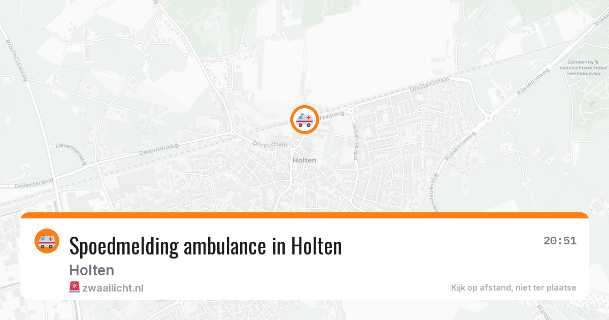 Spoedmelding ambulance in Holten — 3 aug 2026