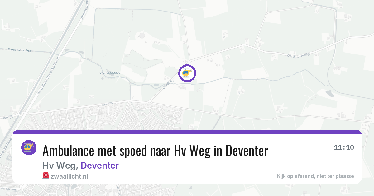 Ambulance met spoed naar Hv Weg in Deventer — 12 aug 2026