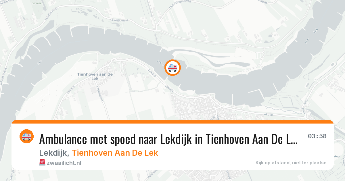 Ambulance met spoed naar Lekdijk in Tienhoven Aan De Lek — 11 mrt 2026