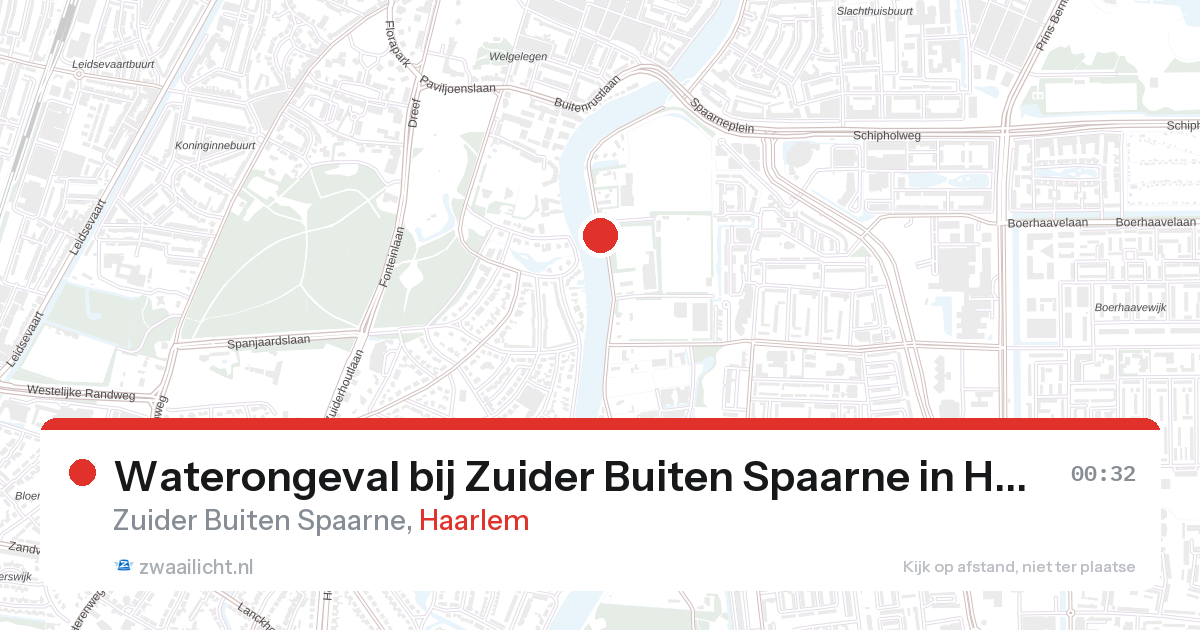 Waterongeval bij Zuider Buiten Spaarne in Haarlem — 31 jan 2026