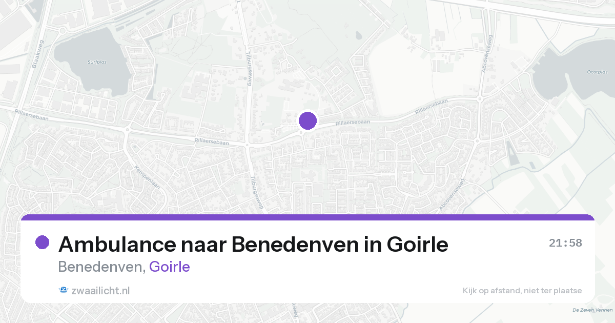 Ambulance naar Benedenven in Goirle — 19 aug 2026