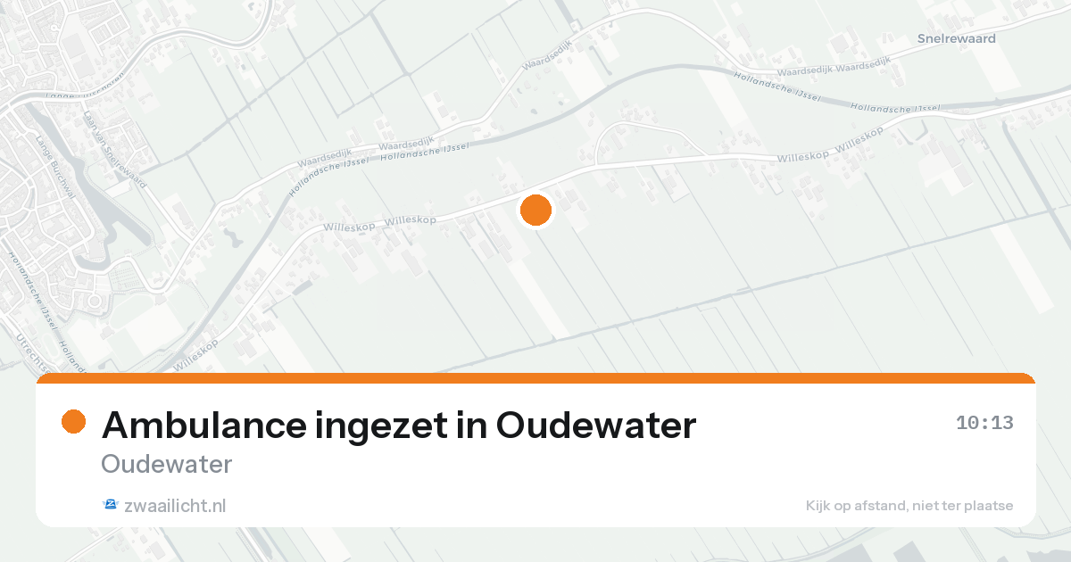 Ambulance ingezet in Oudewater — 31 jan 2026