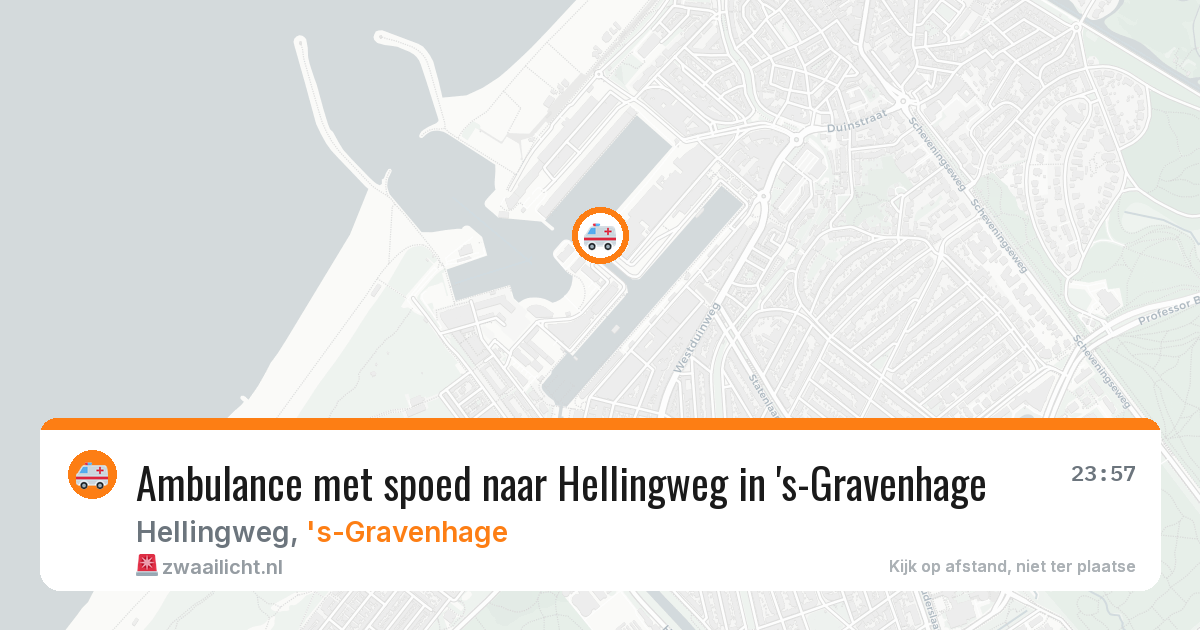 Ambulance met spoed naar Hellingweg in 's-Gravenhage — 23 mei 2026