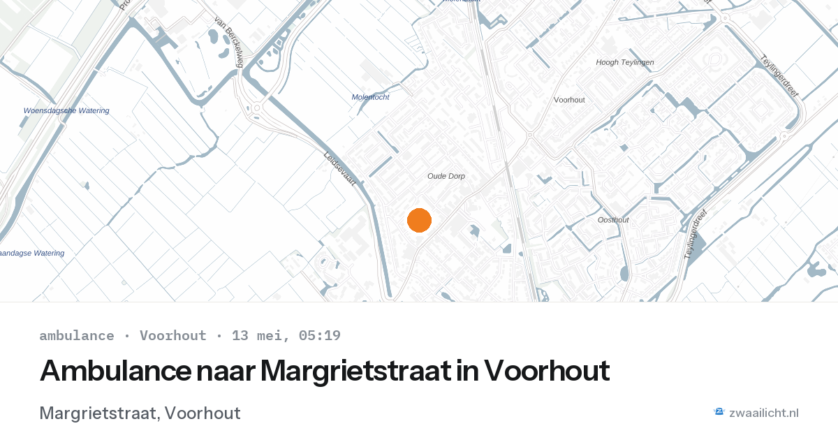 Ambulance naar Margrietstraat in Voorhout — 2 feb 2026