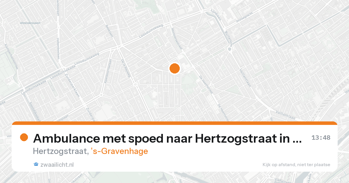 Ambulance met spoed naar Hertzogstraat in 's-Gravenhage — 23 aug 2026
