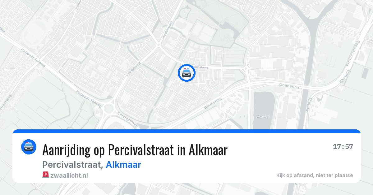 Aanrijding op Percivalstraat in Alkmaar — 19 jun 2026