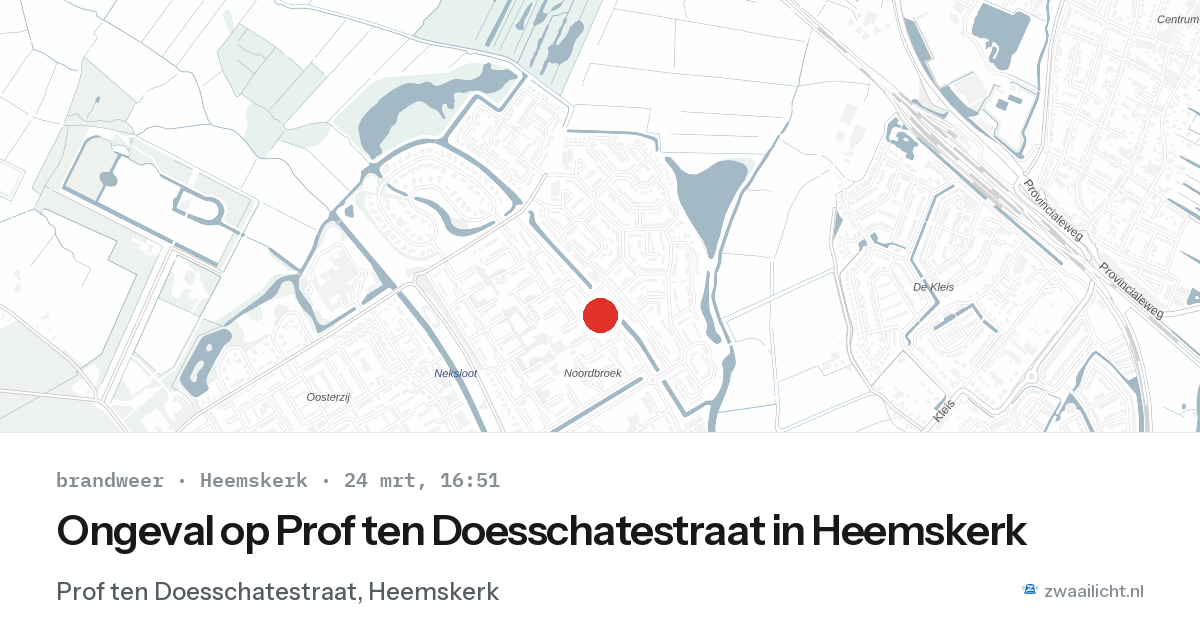 Ongeval op Prof ten Doesschatestraat in Heemskerk — 24 mrt 2026