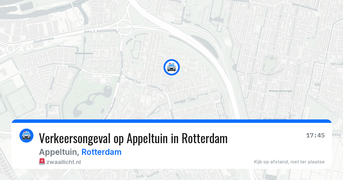 Verkeersongeval op Appeltuin in Rotterdam — 14 jun 2026