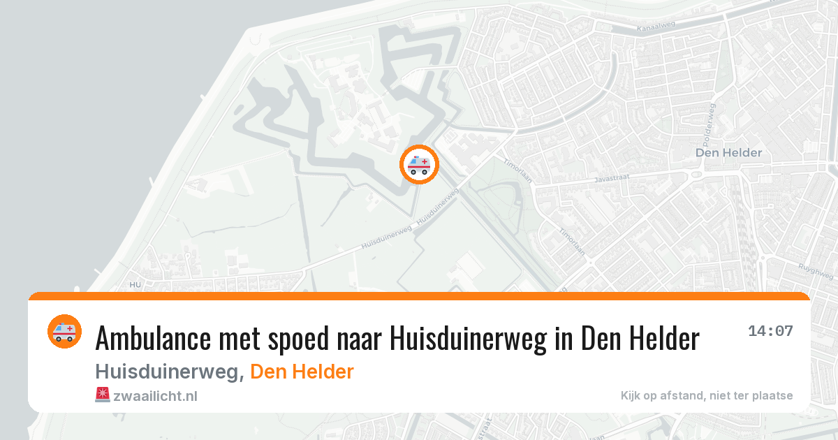 Ambulance met spoed naar Huisduinerweg in Den Helder — 11 aug 2026