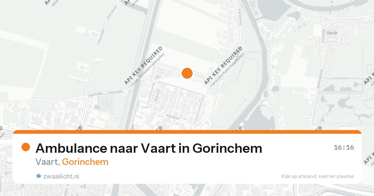 Ambulance naar Vaart in Gorinchem — 26 aug 2026