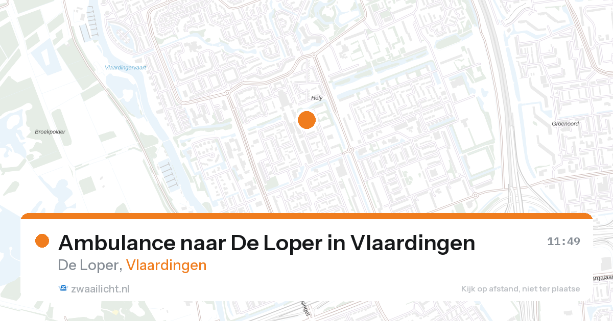 Ambulance naar De Loper in Vlaardingen — 12 mrt 2026