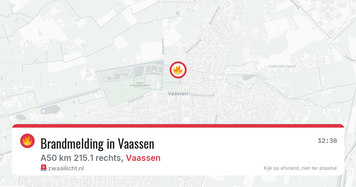Brandmelding in Vaassen — 21 jul 2026