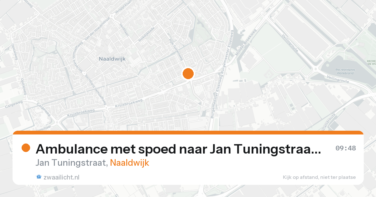 Ambulance met spoed naar Jan Tuningstraat in Naaldwijk — 24 aug 2026