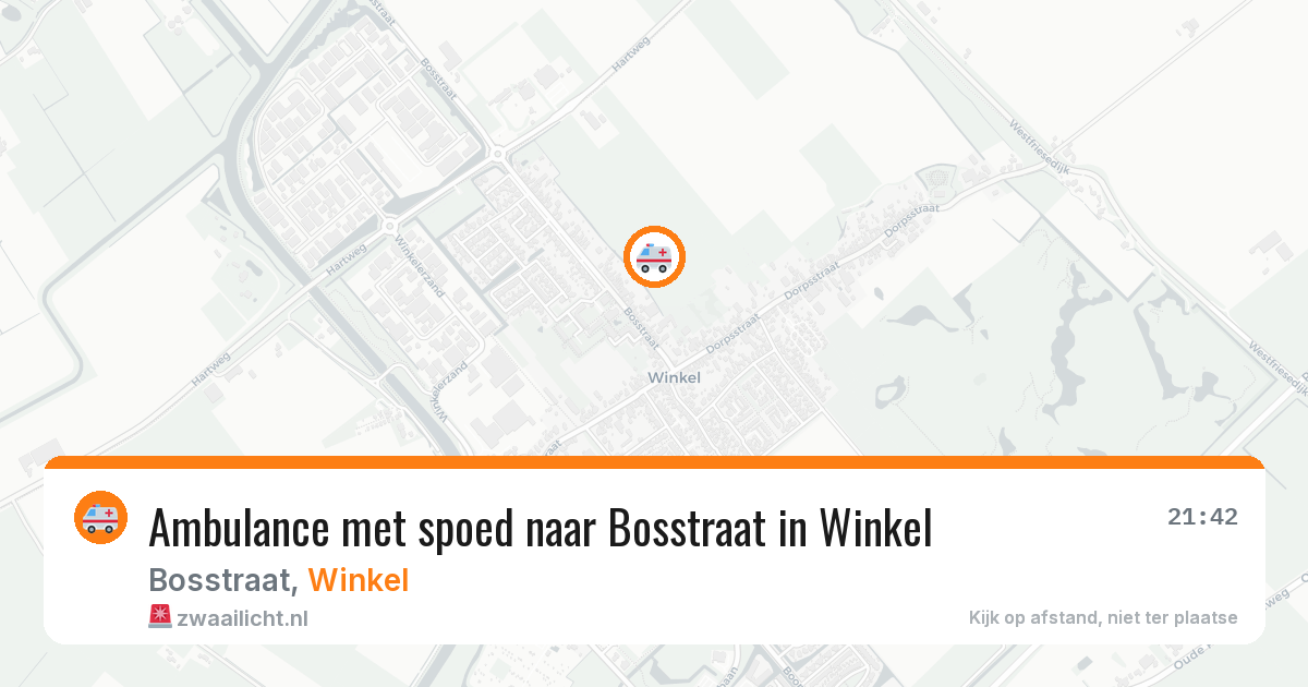 Ambulance met spoed naar Bosstraat in Winkel — 7 jul 2026