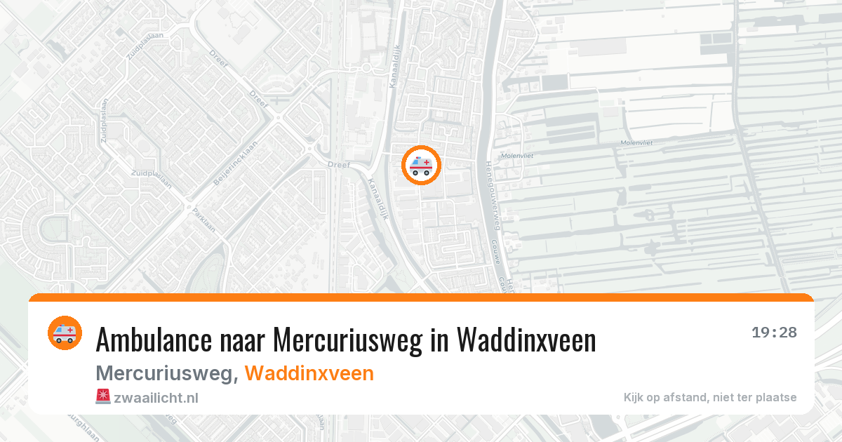 Ambulance naar Mercuriusweg in Waddinxveen — 11 aug 2026