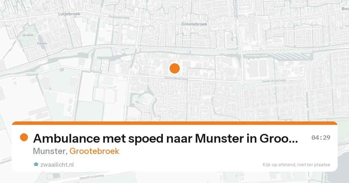 Ambulance met spoed naar Munster in Grootebroek — 25 mei 2026