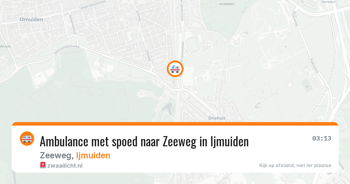 Ambulance met spoed naar Zeeweg in Ijmuiden — 10 mei 2026