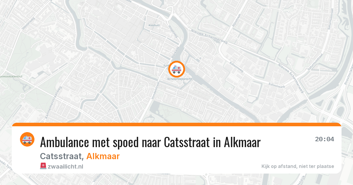 Ambulance met spoed naar Catsstraat in Alkmaar — 20 apr 2026