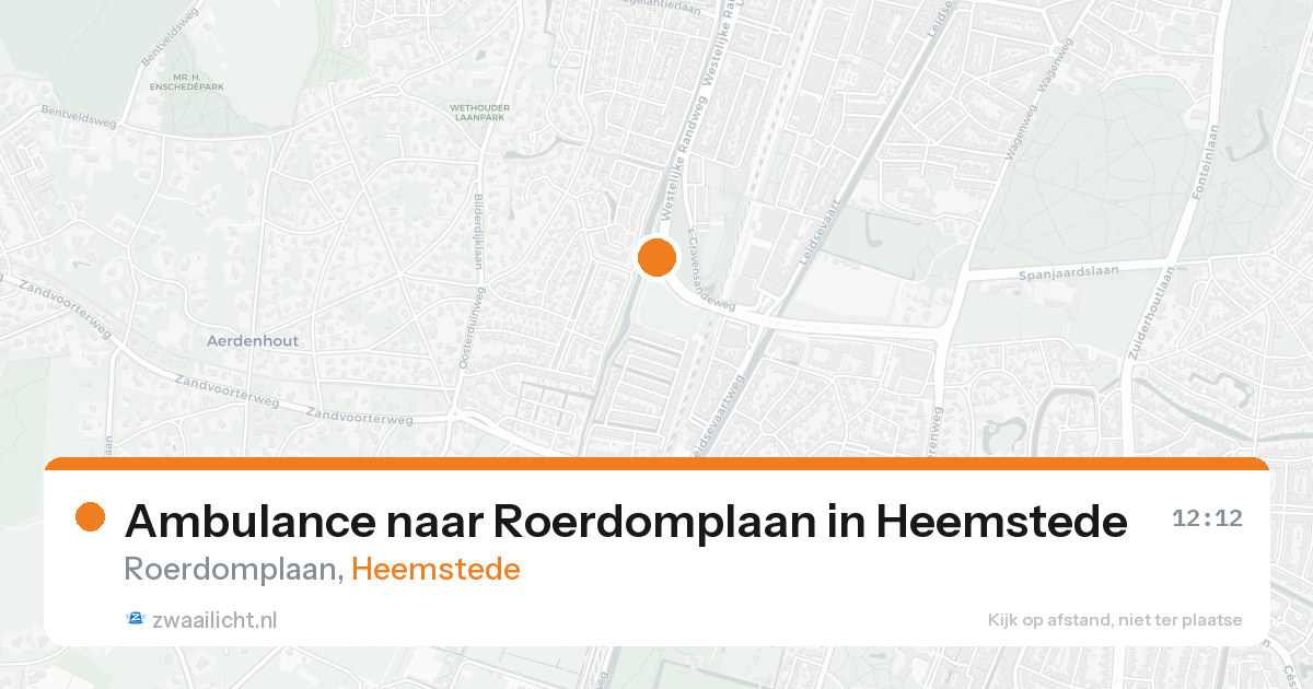 Ambulance naar Roerdomplaan in Heemstede — 18 aug 2026