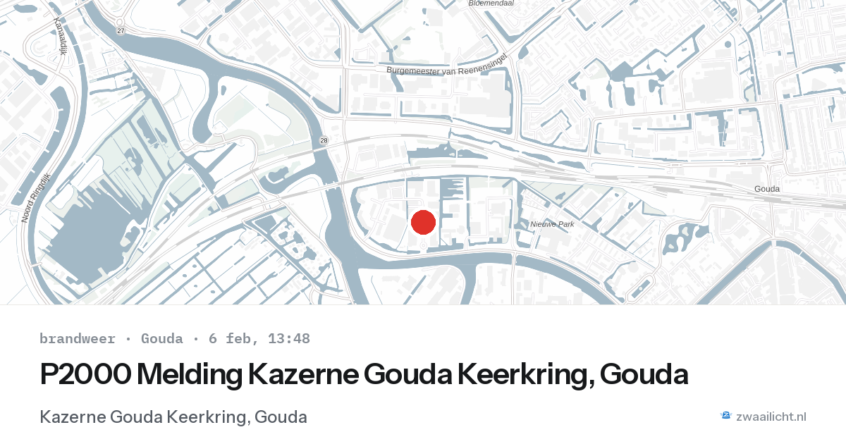 P2000 Melding Kazerne Gouda Keerkring, Gouda — 6 feb 2026