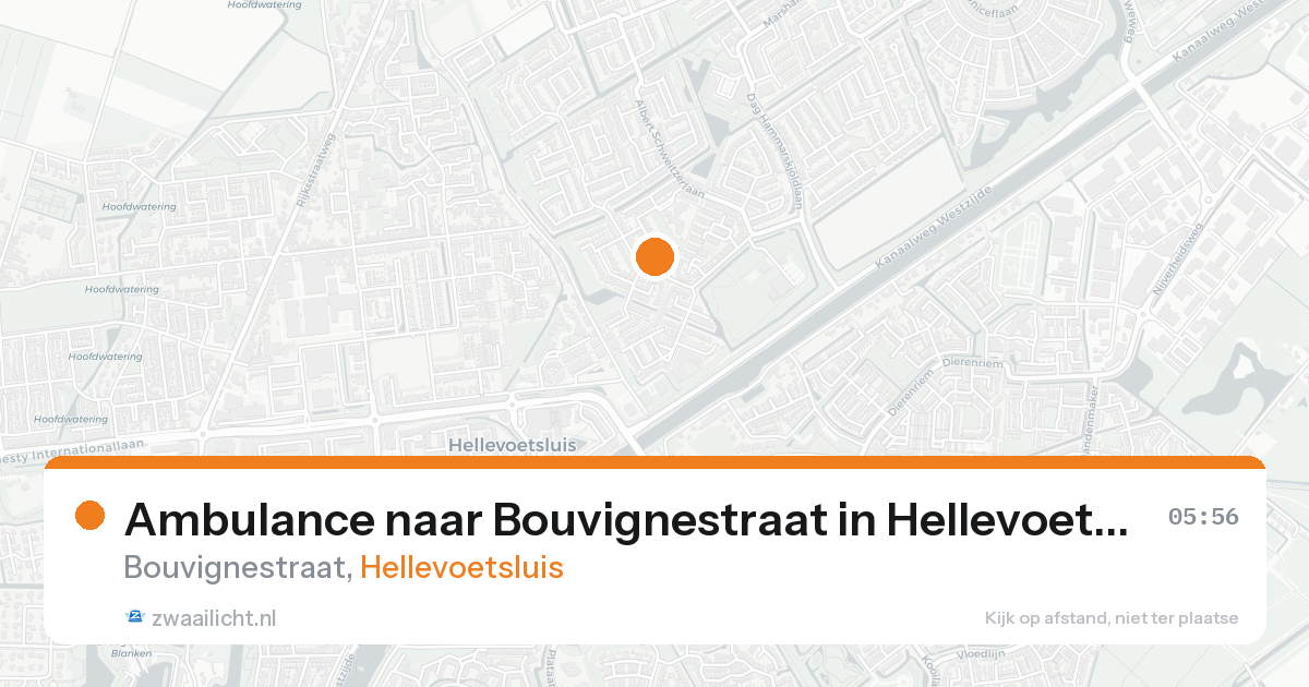 Ambulance naar Bouvignestraat in Hellevoetsluis — 19 aug 2026