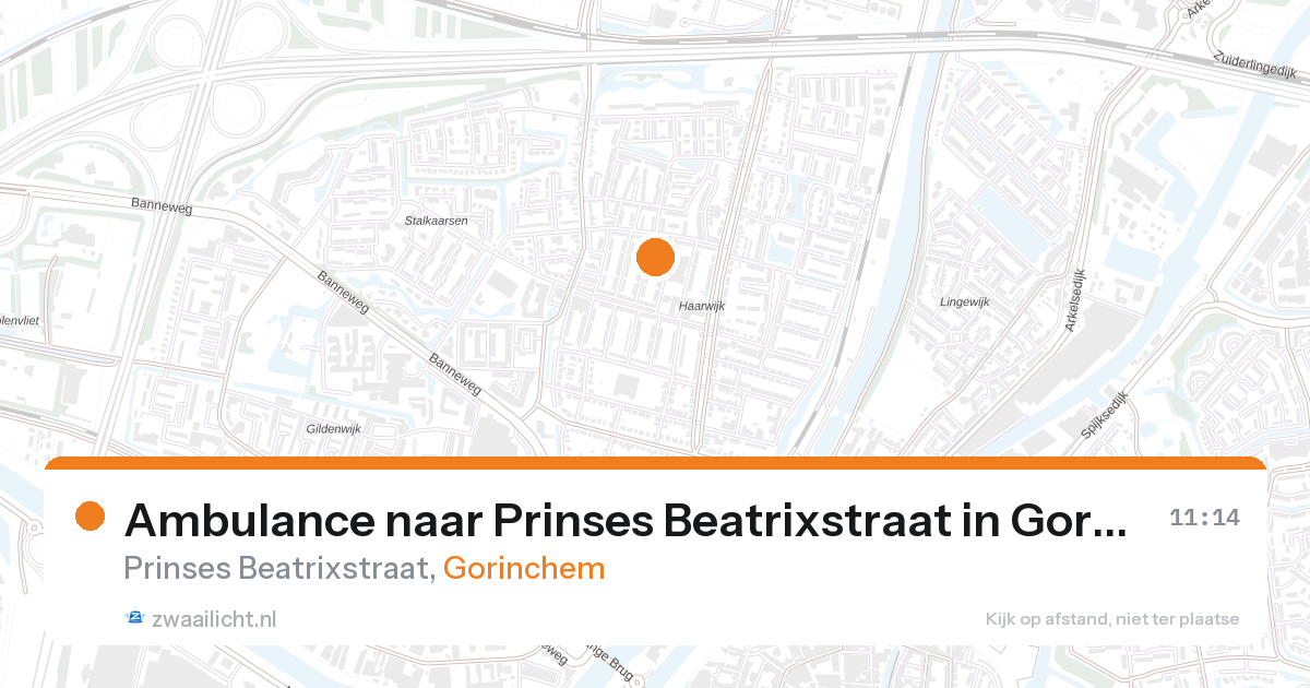Ambulance naar Prinses Beatrixstraat in Gorinchem — 27 aug 2026