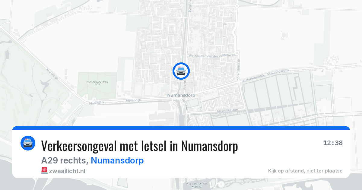 Verkeersongeval met letsel in Numansdorp — 21 jul 2026