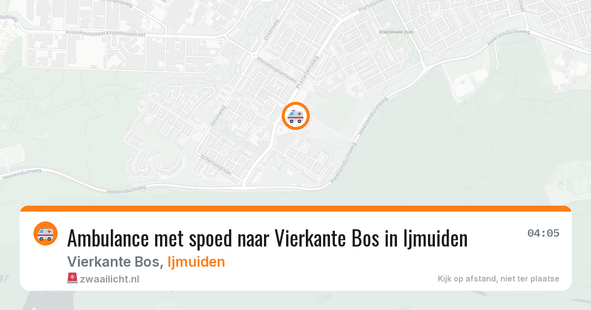 Ambulance met spoed naar Vierkante Bos in Ijmuiden — 13 apr 2026