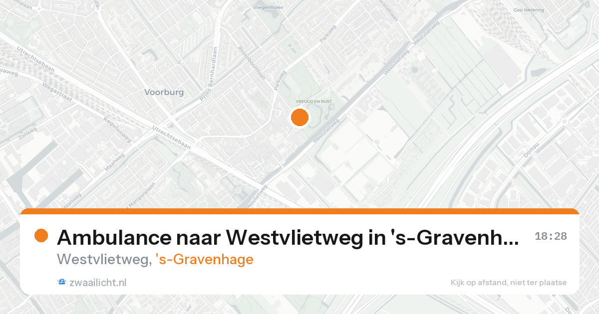 Ambulance naar Westvlietweg in 's-Gravenhage — 18 aug 2026