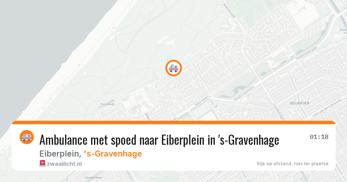 Ambulance met spoed naar Eiberplein in 's-Gravenhage — 29 jun 2026