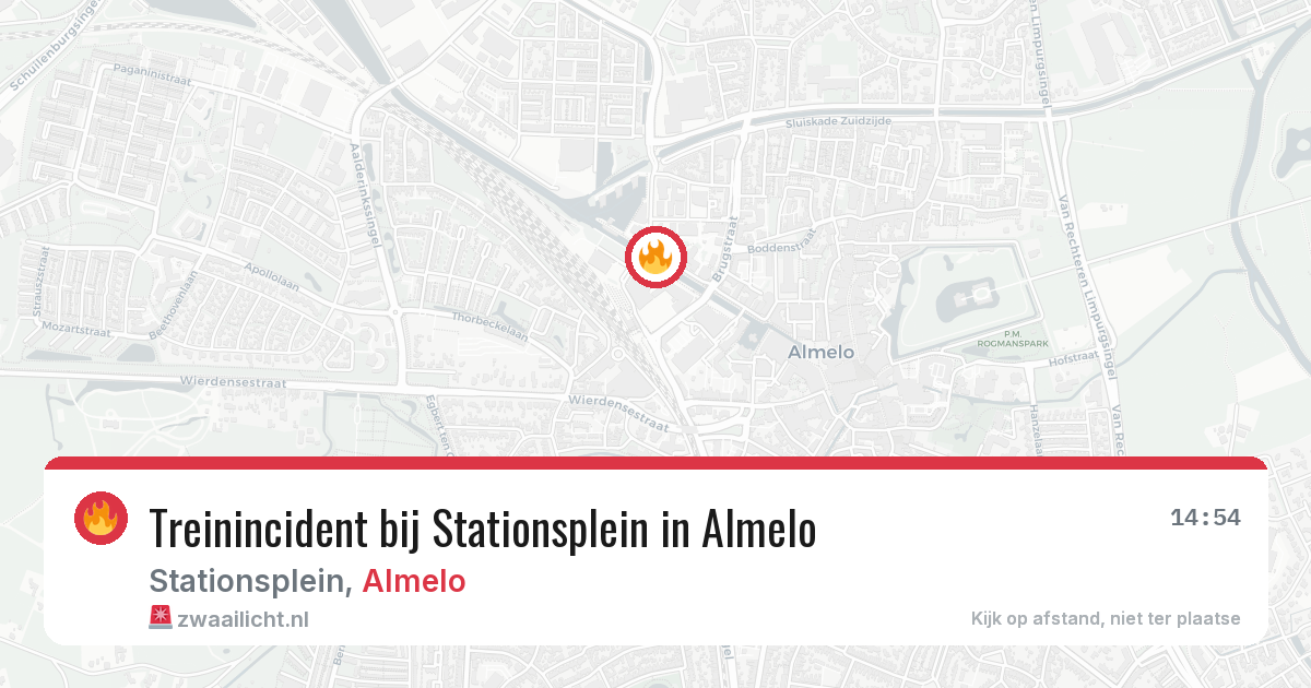 Treinincident bij Stationsplein in Almelo — 1 jun 2026