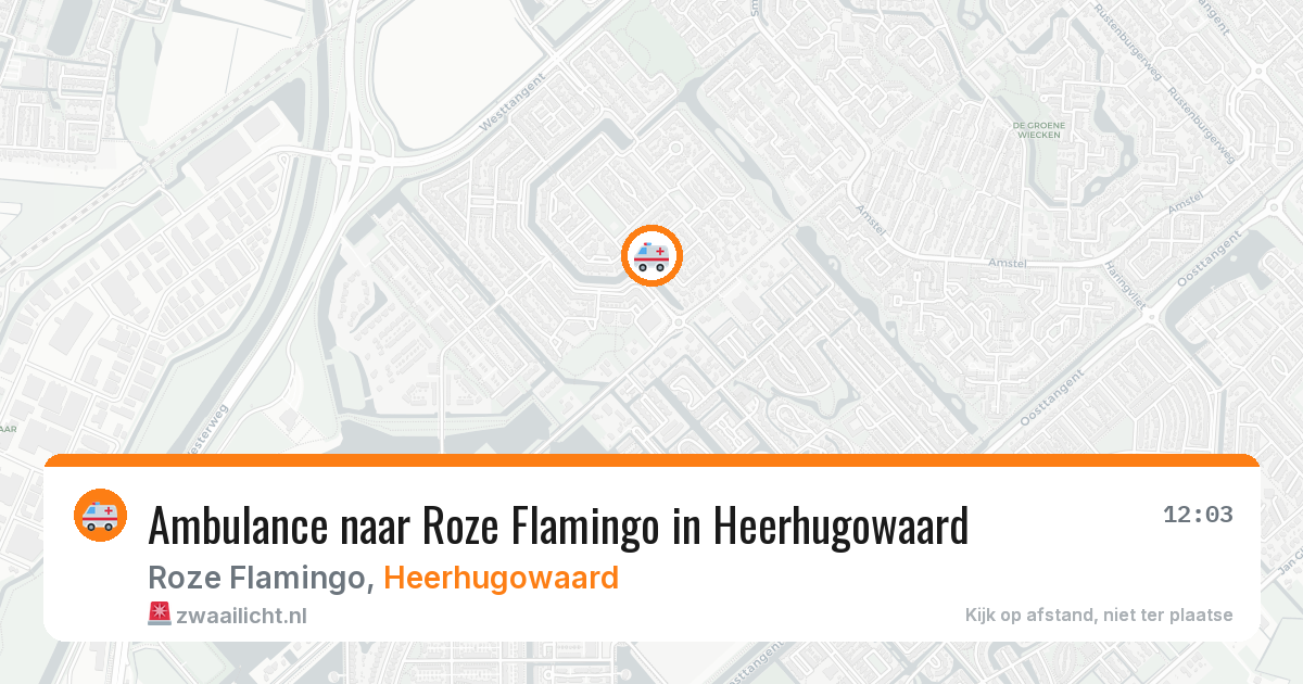 Ambulance naar Roze Flamingo in Heerhugowaard — 3 aug 2026