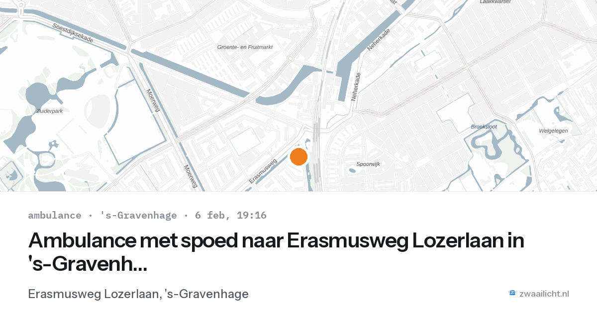 Ambulance met spoed naar Erasmusweg Lozerlaan in 's-Gravenhage — 6 feb 2026