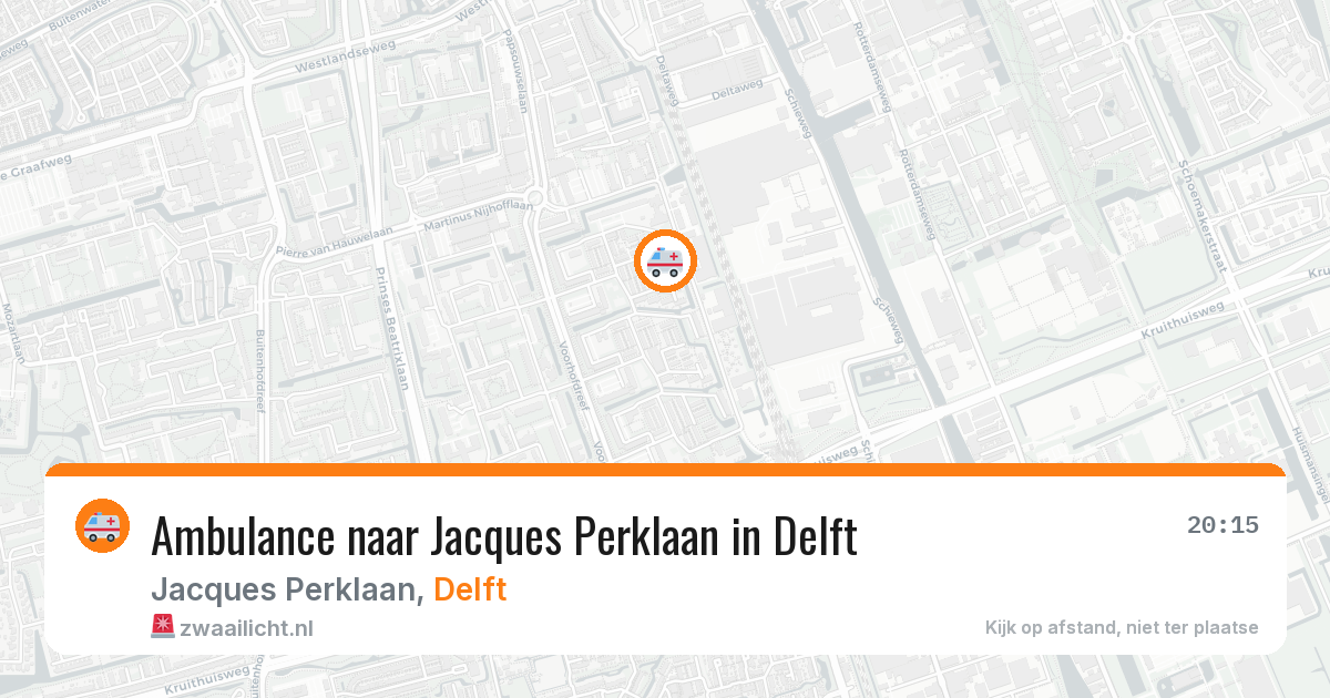 Ambulance naar Jacques Perklaan in Delft — 5 mei 2026