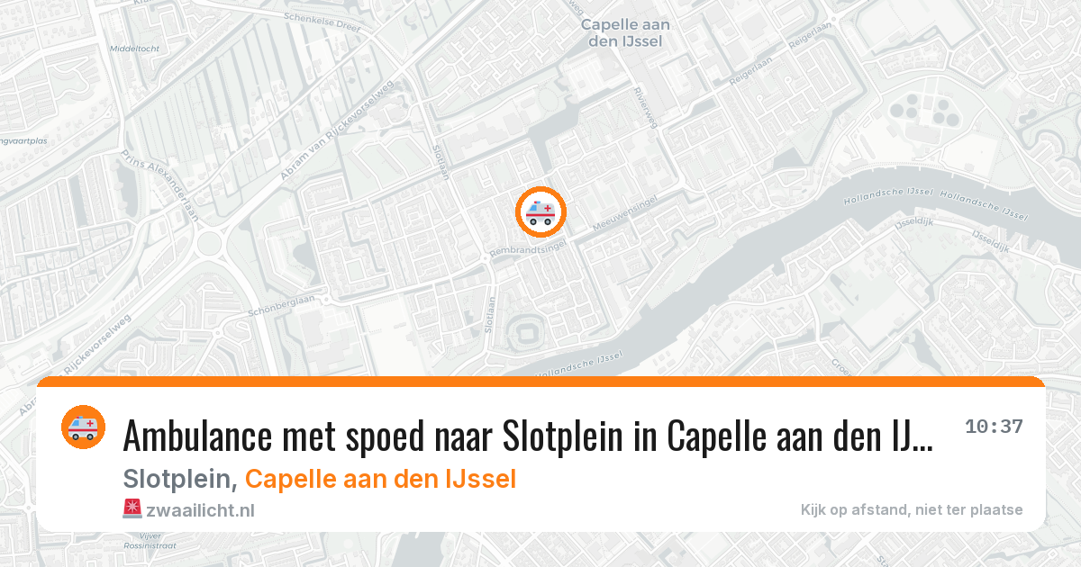 Ambulance met spoed naar Slotplein in Capelle aan den IJssel — 8 aug 2026