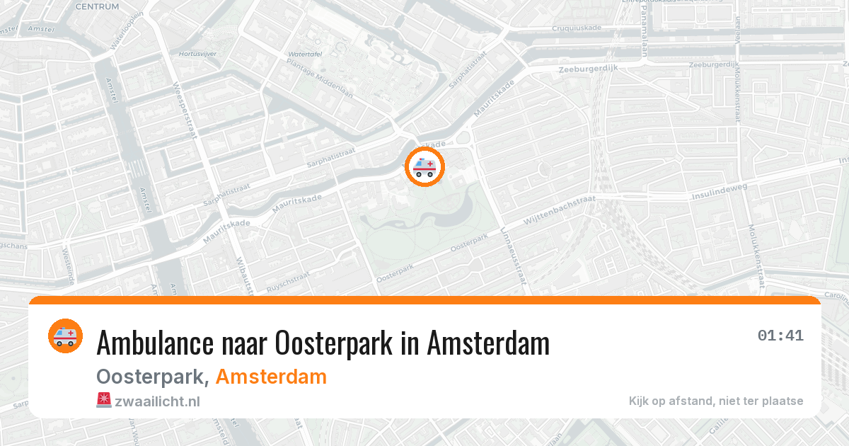 Ambulance naar Oosterpark in Amsterdam — 19 jun 2026