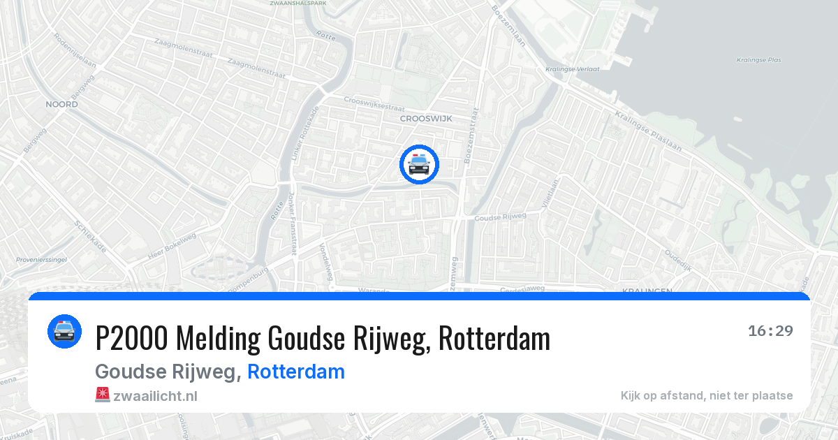 P2000 Melding Goudse Rijweg, Rotterdam — 14 aug 2026