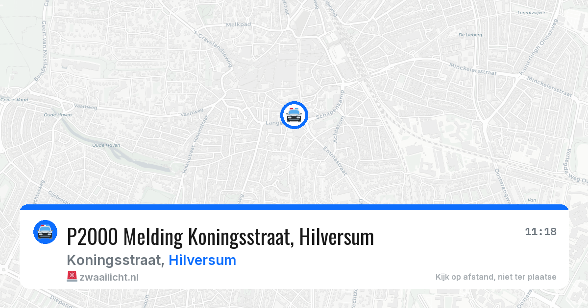 P2000 Melding Koningsstraat, Hilversum — 14 jul 2026