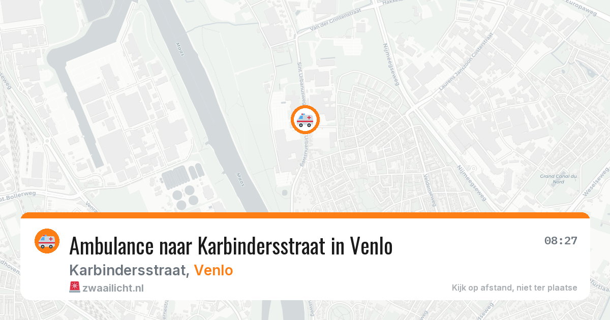 Ambulance naar Karbindersstraat in Venlo — 18 jul 2026