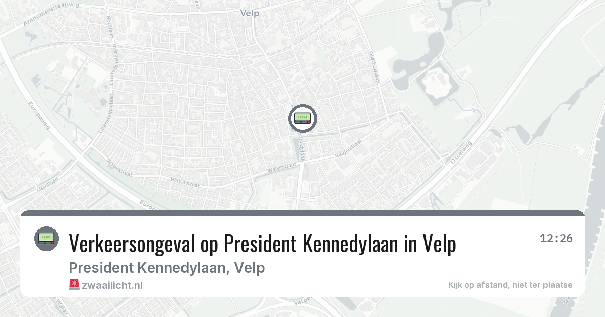 Verkeersongeval op President Kennedylaan in Velp — 31 jul 2026