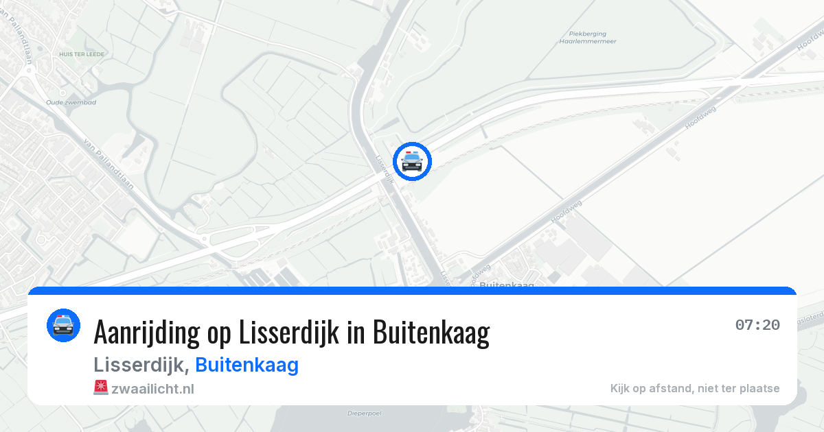 Aanrijding op Lisserdijk in Buitenkaag — 24 jun 2026